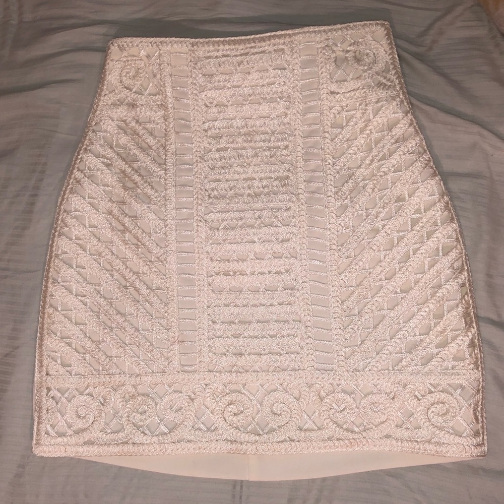 Off white Balmain inspired fitted skirt